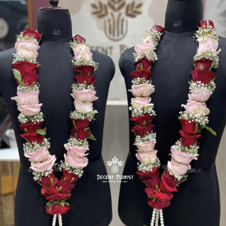 Red Rose and Sweet Pink Rose Gipso Garland